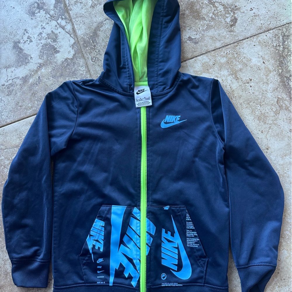 Nike Kids Jacket in Navy and Lime